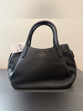 Kate Spade Dumpling Black Pebbled Leather Large Satchel Bag